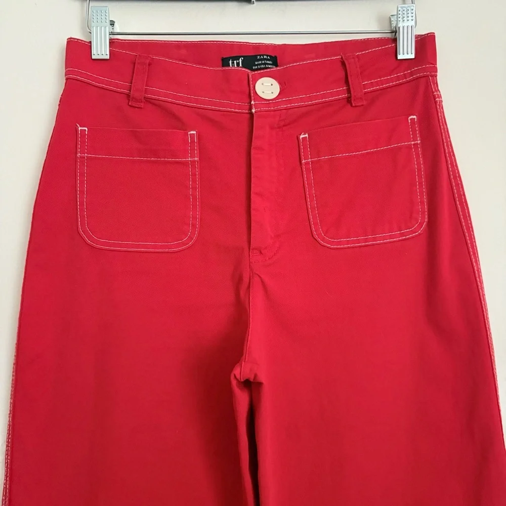 Zara Trf Collection Wide Leg Cropped Streetwear Casual Sz S